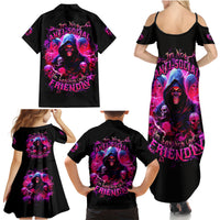 Witch Skull Family Matching Summer Maxi Dress and Hawaiian Shirt I'm Not Anti-Social I'm Just Not User Friendly - Wonder Print Shop