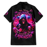Witch Skull Hawaiian Shirt I'm Not Anti-Social I'm Just Not User Friendly - Wonder Print Shop