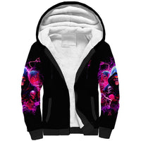 Witch Skull Sherpa Hoodie I'm Not Anti-Social I'm Just Not User Friendly - Wonder Print Shop