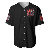 Evil Angel Skull Baseball Jersey Fuck It All And Let My Demons Out To Play - Wonder Print Shop