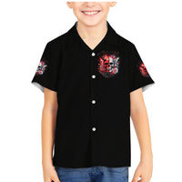 Evil Angel Skull Family Matching Mermaid Dress and Hawaiian Shirt Fuck It All And Let My Demons Out To Play - Wonder Print Shop