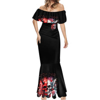 Evil Angel Skull Mermaid Dress Fuck It All And Let My Demons Out To Play - Wonder Print Shop