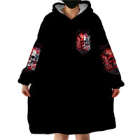 Evil Angel Skull Wearable Blanket Hoodie Fuck It All And Let My Demons Out To Play - Wonder Print Shop