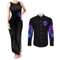 Witch Skull Couples Matching Tank Maxi Dress and Long Sleeve Button Shirt Assuming Was Like Most Girls Was Your First Mistake - Wonder Print Shop