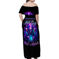 Witch Skull Family Matching Off Shoulder Maxi Dress and Hawaiian Shirt Assuming Was Like Most Girls Was Your First Mistake - Wonder Print Shop