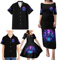 Witch Skull Family Matching Puletasi and Hawaiian Shirt Assuming Was Like Most Girls Was Your First Mistake - Wonder Print Shop