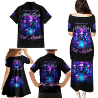 Witch Skull Family Matching Puletasi and Hawaiian Shirt Assuming Was Like Most Girls Was Your First Mistake - Wonder Print Shop