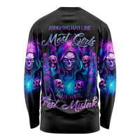 Witch Skull Long Sleeve Shirt Assuming Was Like Most Girls Was Your First Mistake - Wonder Print Shop