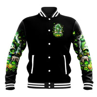 Irish Skull Baseball Jacket Good Girls Drink Wine Badass Girls Thug Beer - Wonder Print Shop