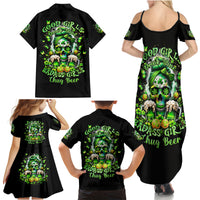 Irish Skull Family Matching Summer Maxi Dress and Hawaiian Shirt Good Girls Drink Wine Badass Girls Thug Beer - Wonder Print Shop