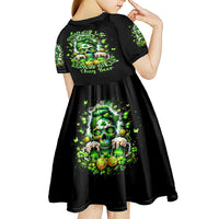 Irish Skull Kid Short Sleeve Dress Good Girls Drink Wine Badass Girls Thug Beer - Wonder Print Shop