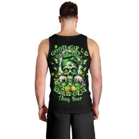 Irish Skull Men Tank Top Good Girls Drink Wine Badass Girls Thug Beer - Wonder Print Shop