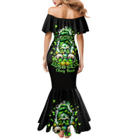 Irish Skull Mermaid Dress Good Girls Drink Wine Badass Girls Thug Beer - Wonder Print Shop