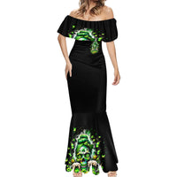 Irish Skull Mermaid Dress Good Girls Drink Wine Badass Girls Thug Beer - Wonder Print Shop