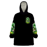 Irish Skull Wearable Blanket Hoodie Good Girls Drink Wine Badass Girls Thug Beer - Wonder Print Shop