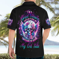 Wings Skll Hawaiian Shirt I'm A Good Person But Don't Give Me A Reason To Show My Evil - Wonder Print Shop