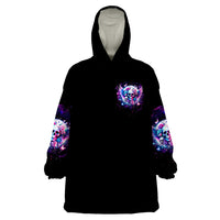 Wings Skll Wearable Blanket Hoodie I'm A Good Person But Don't Give Me A Reason To Show My Evil - Wonder Print Shop