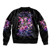 Fairy Skull Bomber Jacket In My Next Life I Want To Be The Karma Fairy - Wonder Print Shop