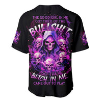 Witch Skull Baseball Jersey The Good Girl In Me Got Tired Of The Bullshit - Wonder Print Shop