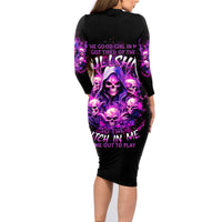 Witch Skull Family Matching Long Sleeve Bodycon Dress and Hawaiian Shirt The Good Girl In Me Got Tired Of The Bullshit - Wonder Print Shop