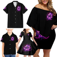 Witch Skull Family Matching Off Shoulder Short Dress and Hawaiian Shirt The Good Girl In Me Got Tired Of The Bullshit - Wonder Print Shop