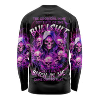 Witch Skull Long Sleeve Shirt The Good Girl In Me Got Tired Of The Bullshit - Wonder Print Shop