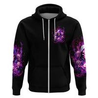 Witch Skull Zip Hoodie The Good Girl In Me Got Tired Of The Bullshit - Wonder Print Shop