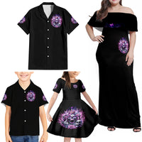 Queen Skull Family Matching Off Shoulder Maxi Dress and Hawaiian Shirt Yes I'm A Bitch But Not Yours - Wonder Print Shop