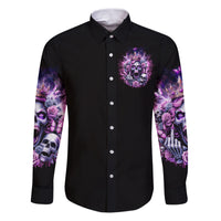 Queen Skull Family Matching Puletasi and Hawaiian Shirt Yes I'm A Bitch But Not Yours - Wonder Print Shop