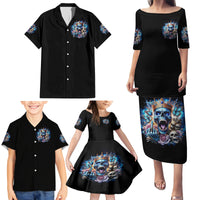 King Skull Family Matching Puletasi and Hawaiian Shirt Yes I'm Asshole But Not Yours - Wonder Print Shop