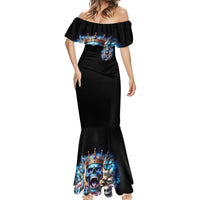King Skull Mermaid Dress Yes I'm Asshole But Not Yours - Wonder Print Shop