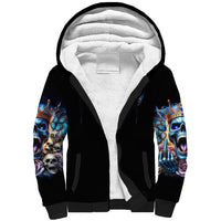 King Skull Sherpa Hoodie Yes I'm Asshole But Not Yours - Wonder Print Shop