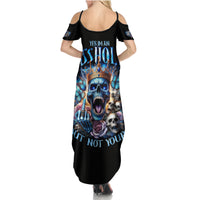 King Skull Summer Maxi Dress Yes I'm Asshole But Not Yours - Wonder Print Shop