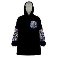 King Skull Wearable Blanket Hoodie Yes I'm Asshole But Not Yours - Wonder Print Shop