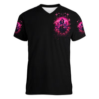 Reaper Skull Women V Neck T Shirt I'm A Good Person But Don't Give Me A Reason To Show My Evil - Wonder Print Shop