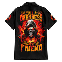 Flame Skull Family Matching Tank Maxi Dress and Hawaiian Shirt Hello Darkness My Old Friend - Wonder Print Shop