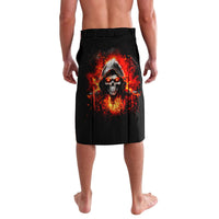 Flame Skull Lavalava Hello Darkness My Old Friend - Wonder Print Shop