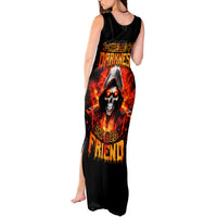 Flame Skull Tank Maxi Dress Hello Darkness My Old Friend - Wonder Print Shop
