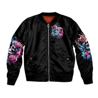 Couple Skull Bomber Jacket In One Life Time You Will Love Many Time But One Love - Wonder Print Shop