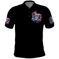Couple Skull Polo Shirt In One Life Time You Will Love Many Time But One Love - Wonder Print Shop
