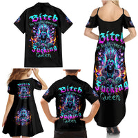 Queen Skull Family Matching Summer Maxi Dress and Hawaiian Shirt Bitch I'm Not A Princess I'm The Fucking Queen - Wonder Print Shop