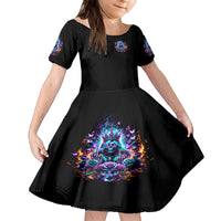 Queen Skull Kid Short Sleeve Dress Bitch I'm Not A Princess I'm The Fucking Queen - Wonder Print Shop
