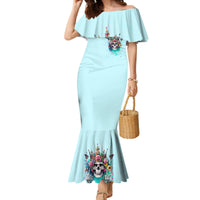 Skull Fairy Family Matching Mermaid Dress and Hawaiian Shirt Bitch I'm Not A Princess I'm The Fucking Queen - Wonder Print Shop