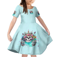 Skull Fairy Family Matching Off Shoulder Maxi Dress and Hawaiian Shirt Bitch I'm Not A Princess I'm The Fucking Queen - Wonder Print Shop