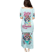 Skull Fairy Family Matching Puletasi and Hawaiian Shirt Bitch I'm Not A Princess I'm The Fucking Queen - Wonder Print Shop