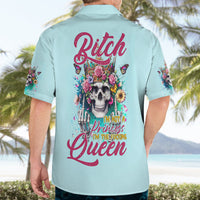 Skull Fairy Hawaiian Shirt Bitch I'm Not A Princess I'm The Fucking Queen - Wonder Print Shop