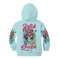 Skull Fairy Kid Hoodie Bitch I'm Not A Princess I'm The Fucking Queen - Wonder Print Shop