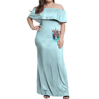Skull Fairy Off Shoulder Maxi Dress Bitch I'm Not A Princess I'm The Fucking Queen - Wonder Print Shop