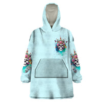 Skull Fairy Wearable Blanket Hoodie Bitch I'm Not A Princess I'm The Fucking Queen - Wonder Print Shop