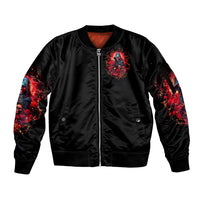Rose Queen Sleeve Zip Bomber Jacket Four Out Of The Five Voices In My Head Think You re An Idiot - Wonder Print Shop